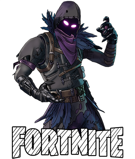 Bleed Area May Not Be Visible - Fortnite Raven Skin Png (495x700), Png Download
