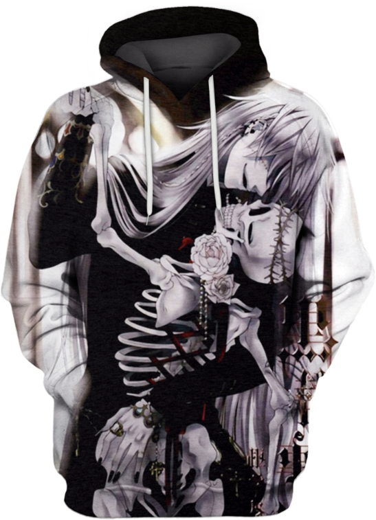 3d Black Butler Tshirt - Dancing With A Skeleton (800x799), Png Download