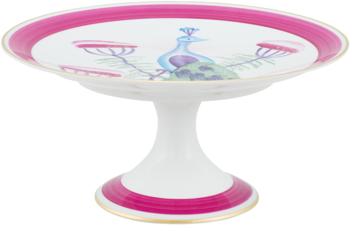 Peacock & Blossom Limoges Collection Cake Stand Medium - Cake Stand (2411x1608), Png Download