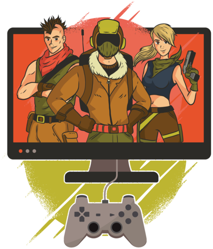 Fortnight Game Character Tee Red - Video Game (620x558), Png Download