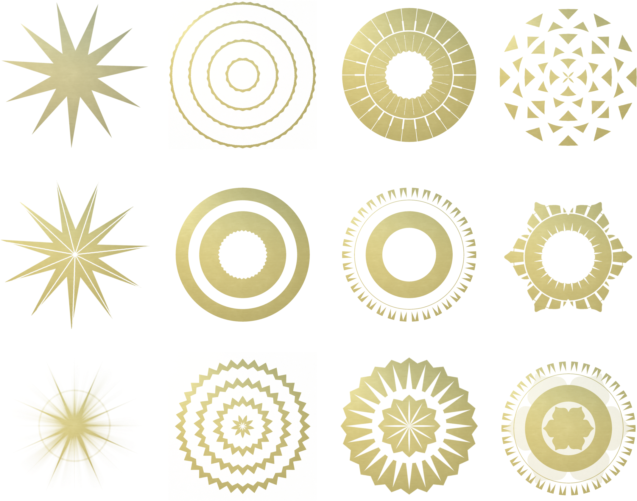 12 Plain Christmas Stars By Annapaar - Circle (2139x1684), Png Download