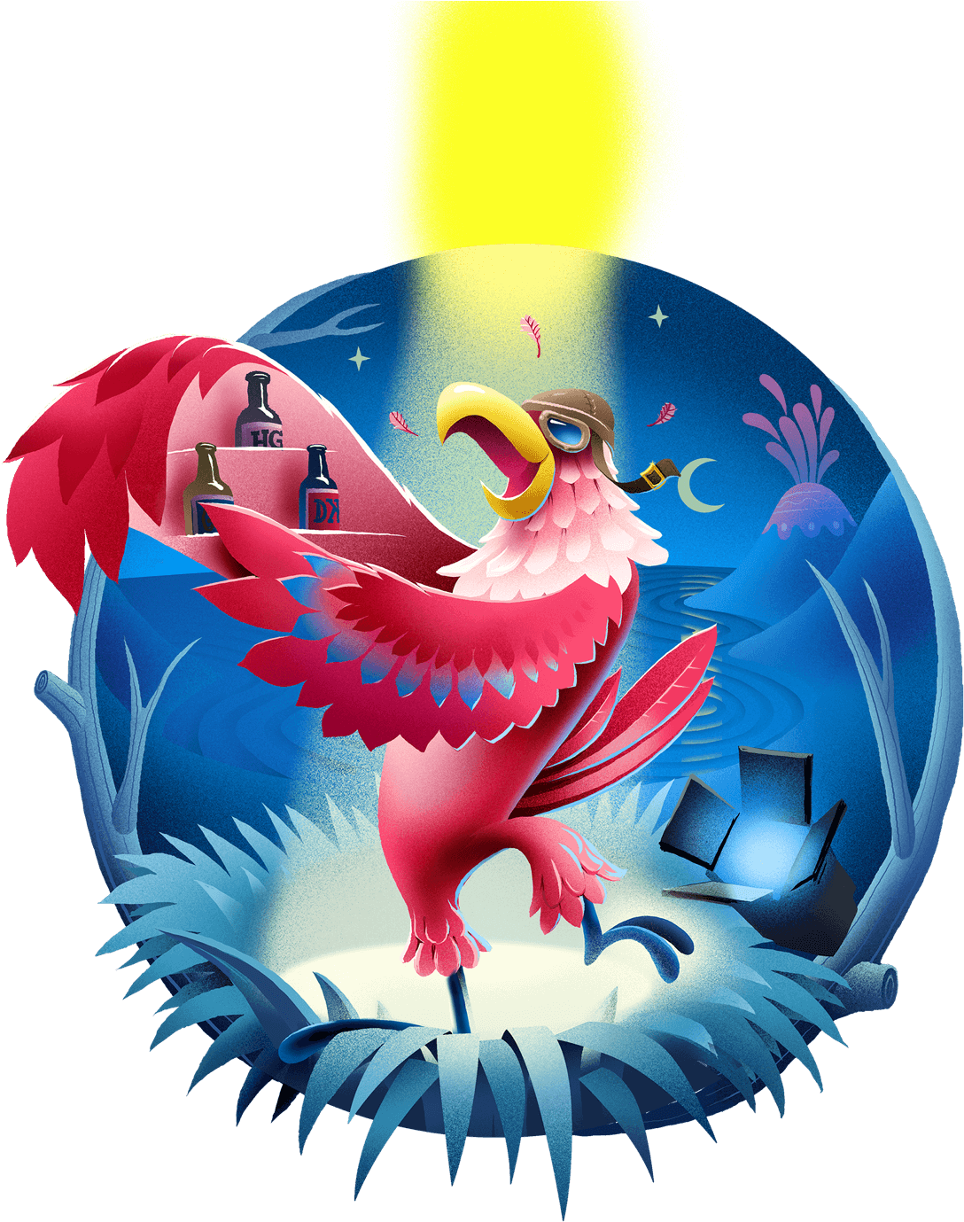 Funky Falcon (1560x1560), Png Download