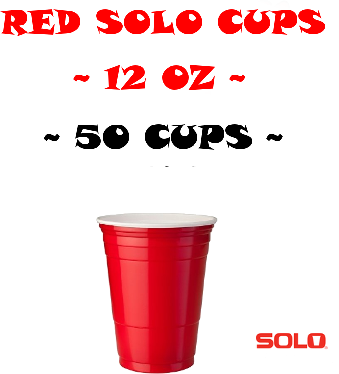 Beer Pong Cups 12oz 50 Stk - Poster (800x800), Png Download