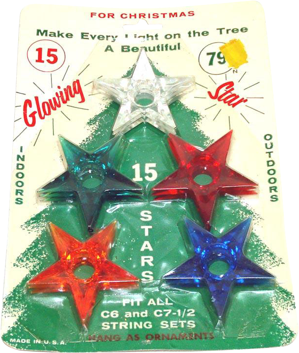 Glo Star Lucite Christmas Star Light Reflectors Mint - Christmas Ornament (719x719), Png Download