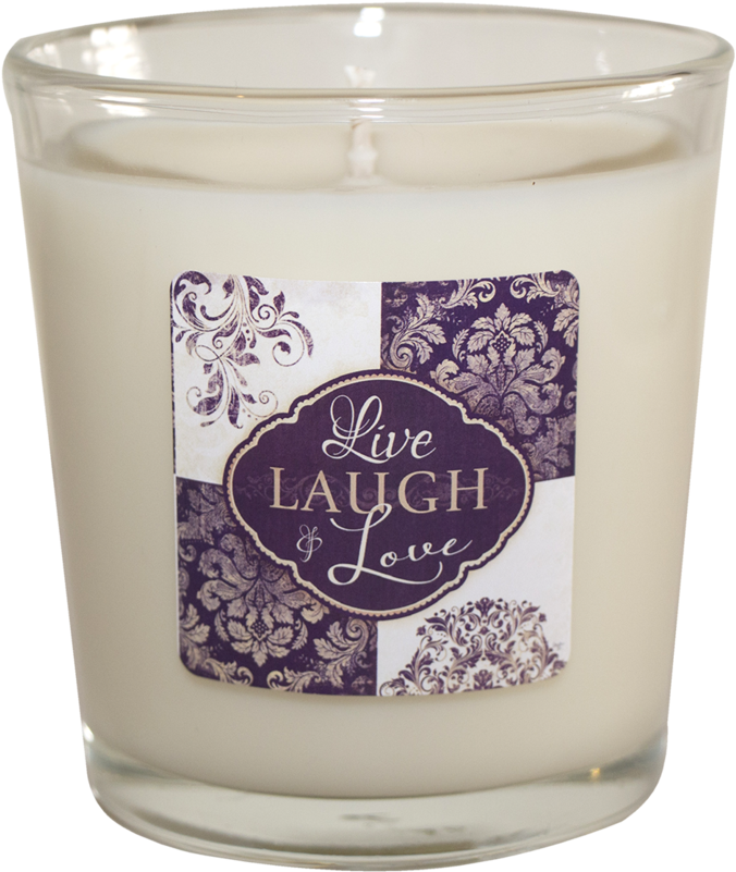 Live Laugh Love Candle Labels - Candle (861x895), Png Download