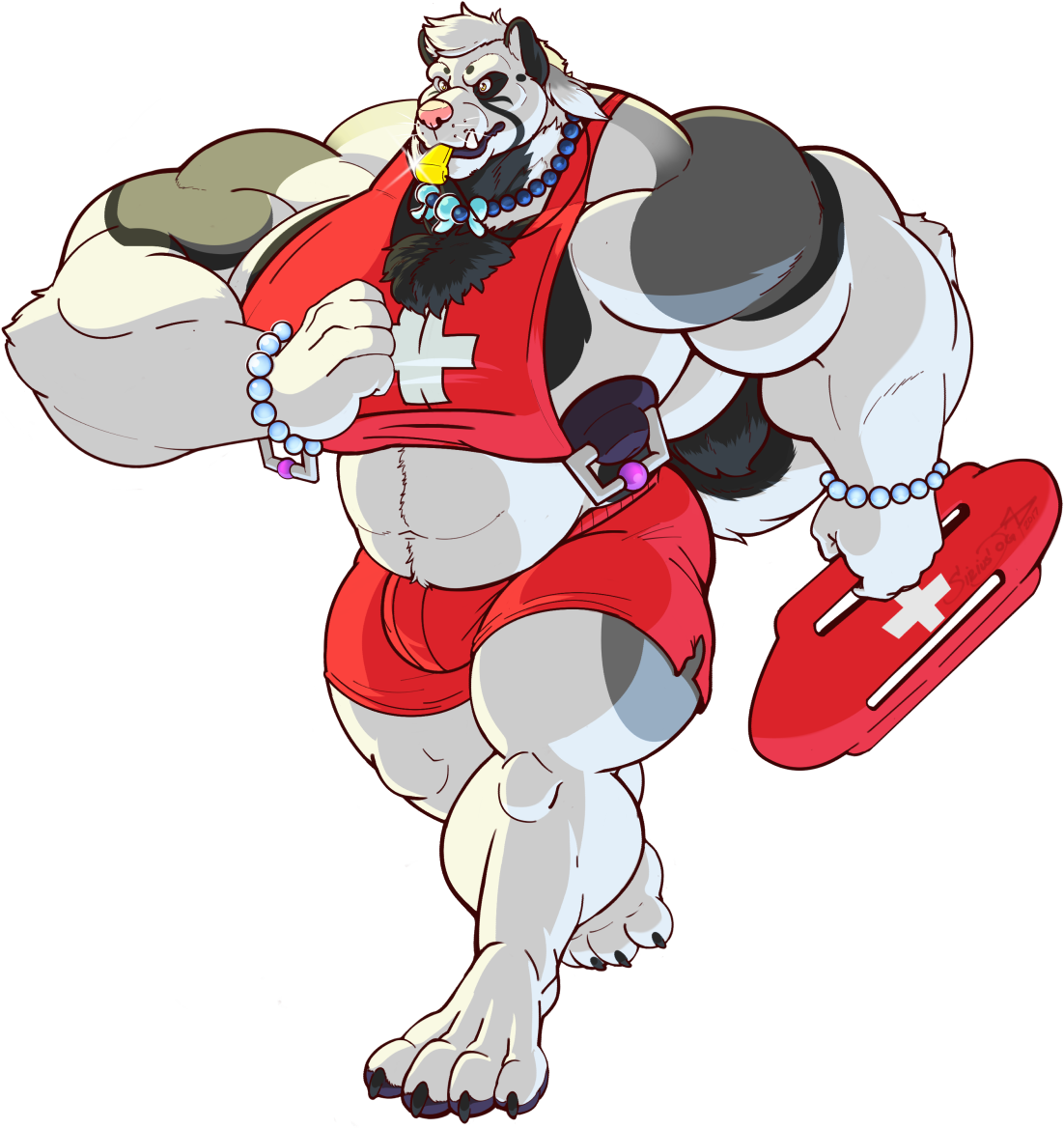 Lifeguard Floof On Duty - Cartoon (1161x1280), Png Download