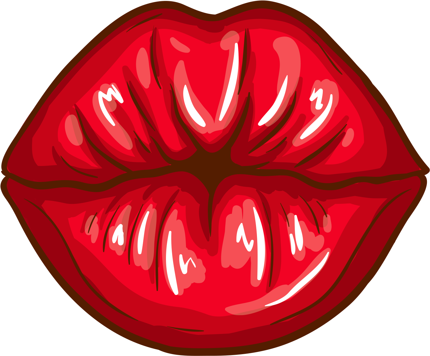Cartoon Lips With Tongue