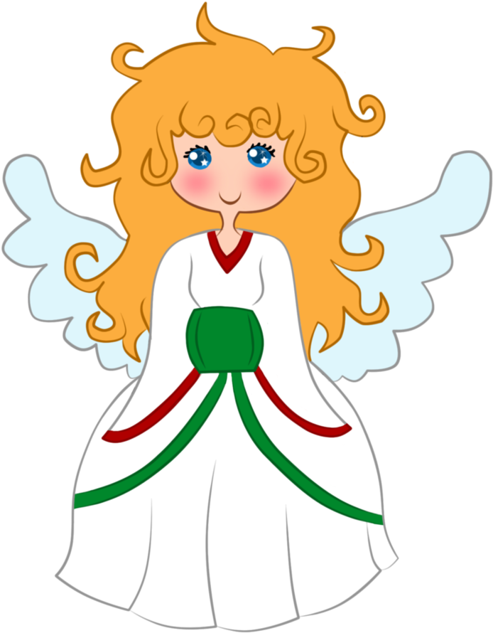 Download Christmas Angel Art - Cartoon PNG Image with No Background -  