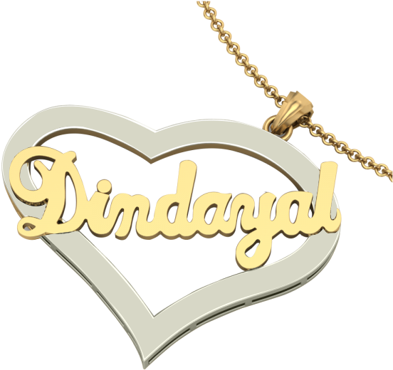 Fascinating Heart Encased Personalized Bling Name Necklace - Diamonds By The Yard Pendant (600x600), Png Download