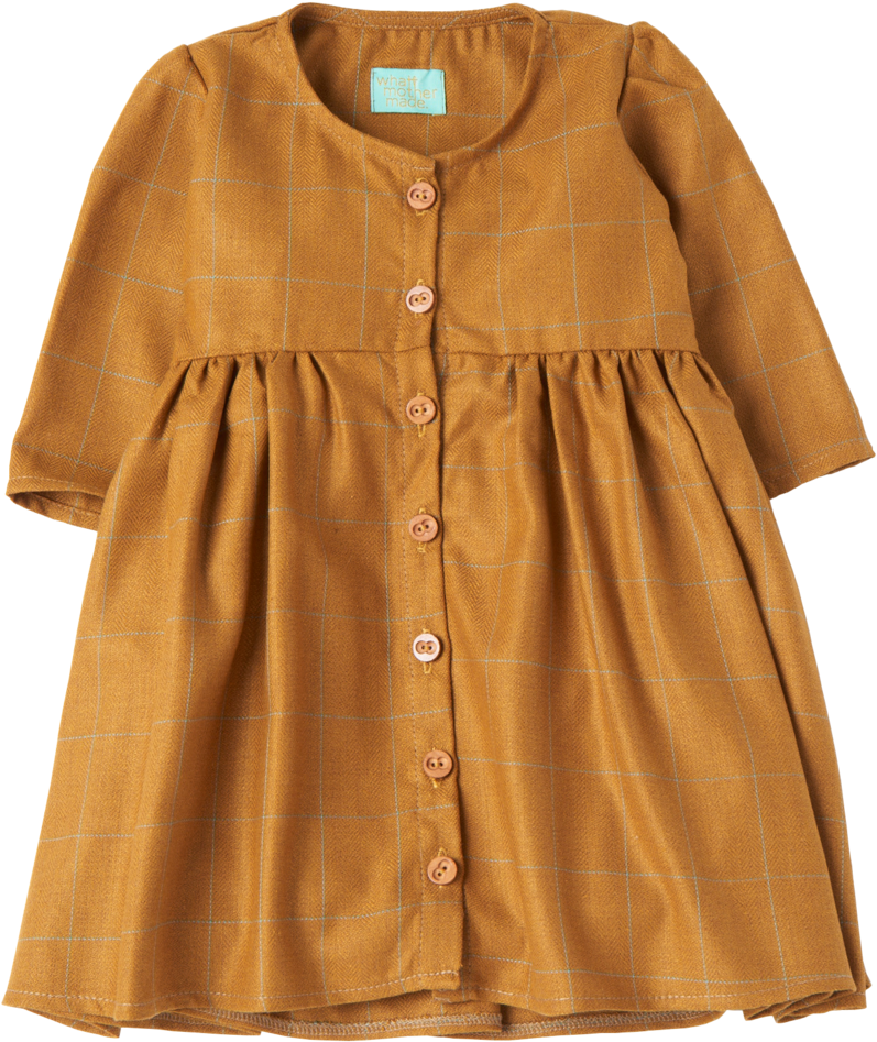 Deep Mustard Babydoll Dress - Blouse (1000x1498), Png Download