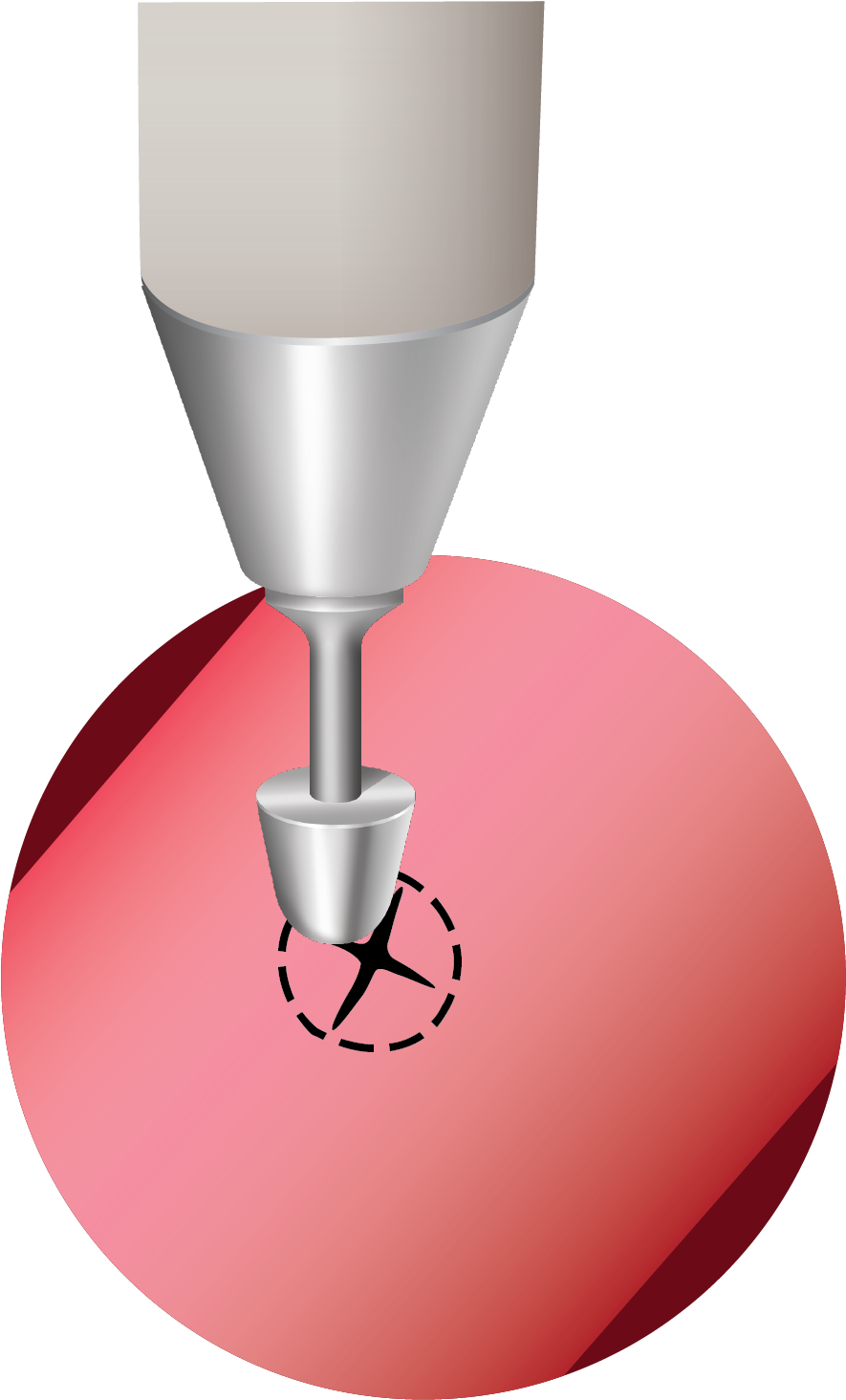 Perfectcut® Rotating Bullet-tip Punch - Wine Glass (1089x1638), Png Download