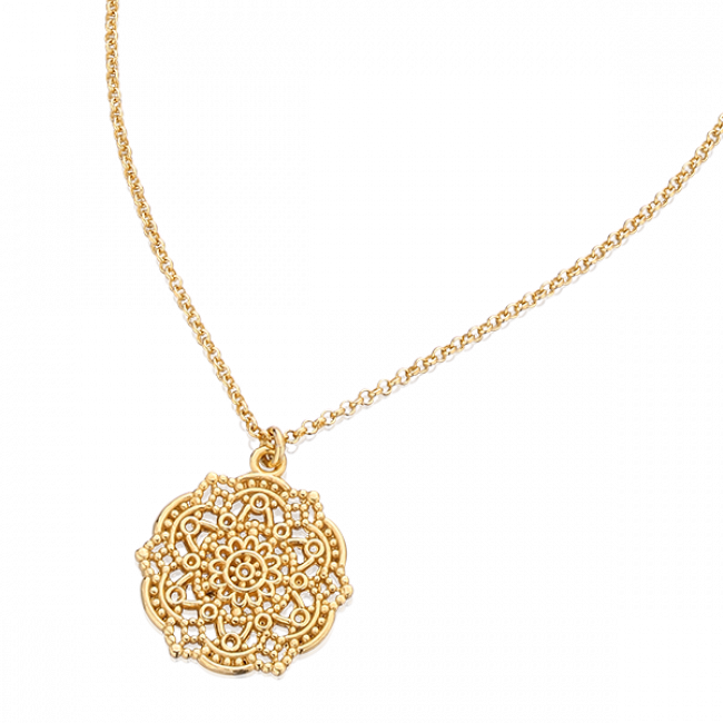 Necklace With Estella Rosette - Atasay Kar Tanesi Kolye (650x650), Png Download