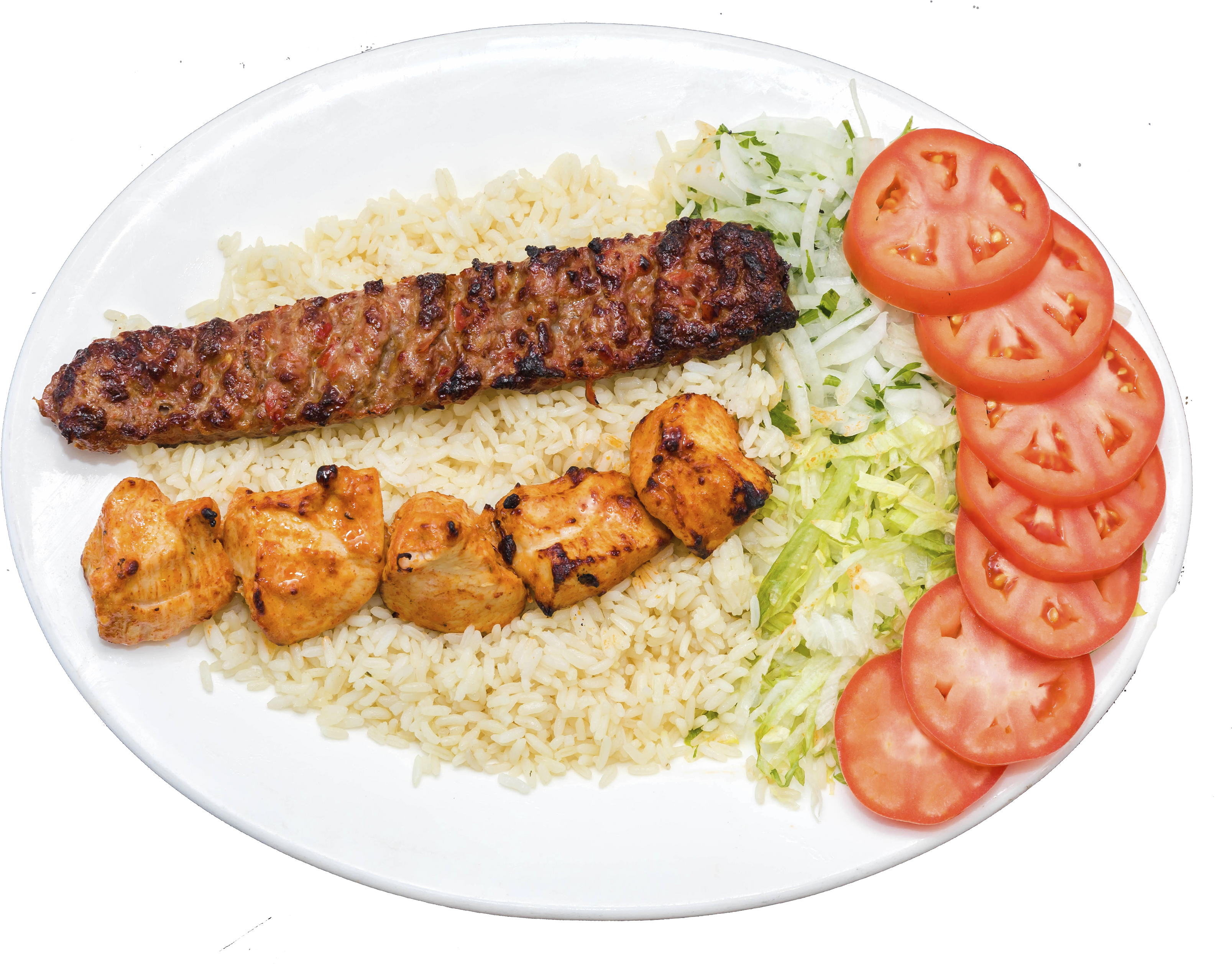 Mix Chicken Kebab & Adana Kebab - Shashlik (3288x3192), Png Download
