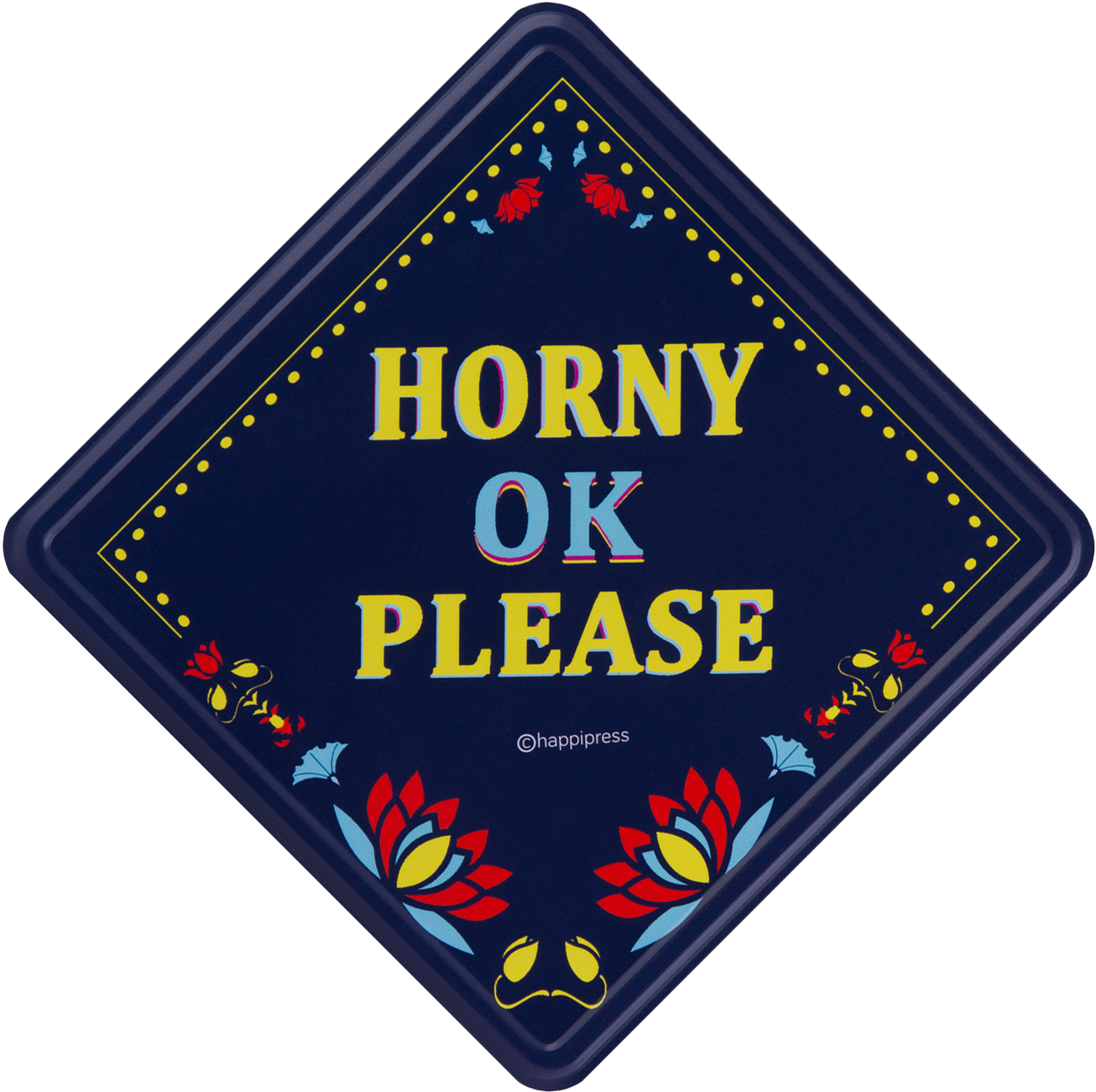 Horny Ok Please Car Sign - Holsten Brewery (1333x1300), Png Download