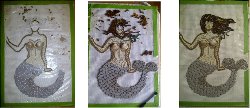 Once The Figure Of The Mermaid Was Complete And Stuck - Motif (852x368), Png Download