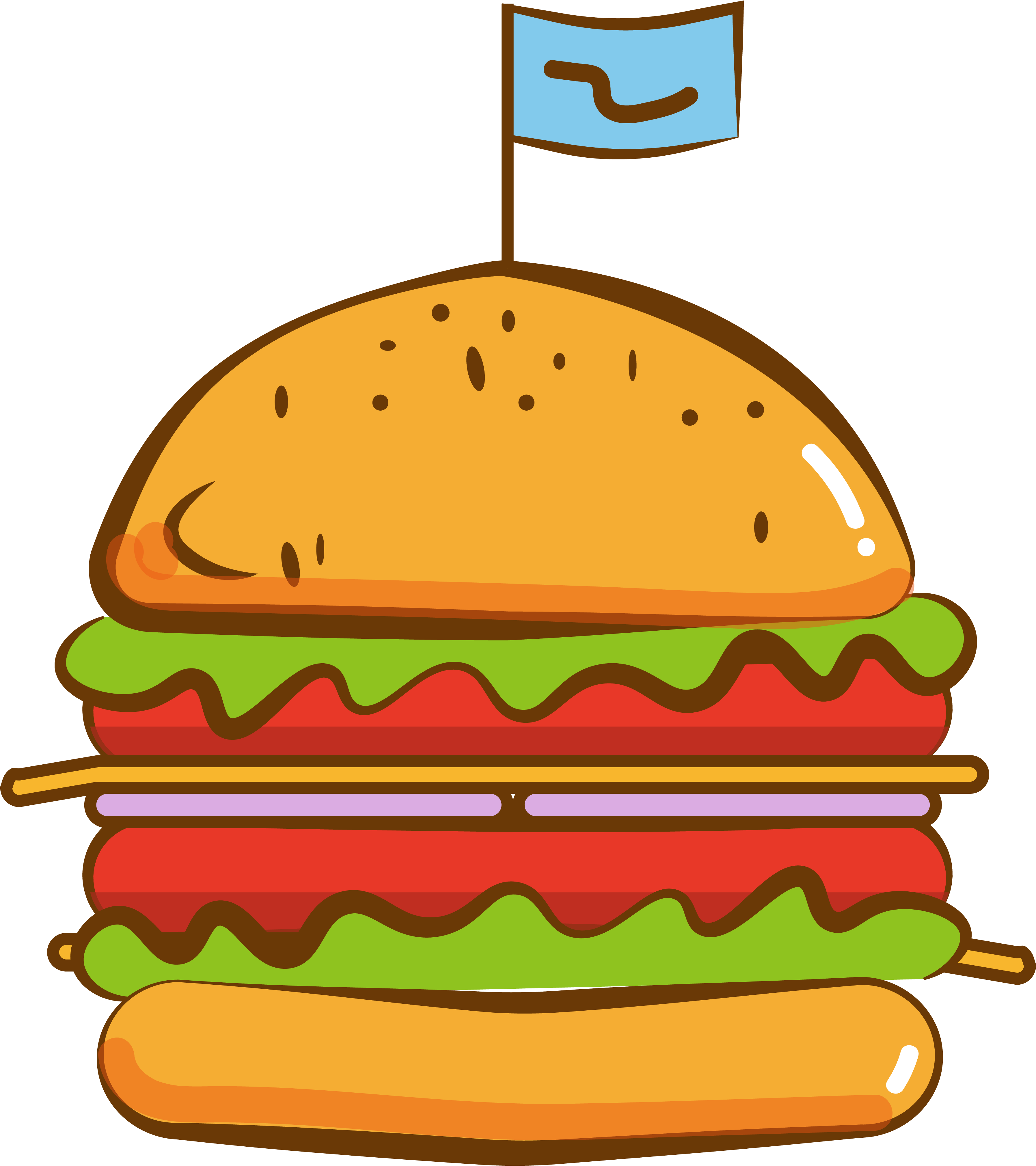 Burger Fast Food Cuisine Png And Vector Image (8334x8334), Png Download