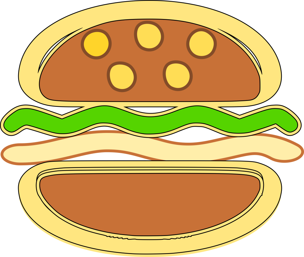 Burger Clipart Icon Picture (1024x866), Png Download