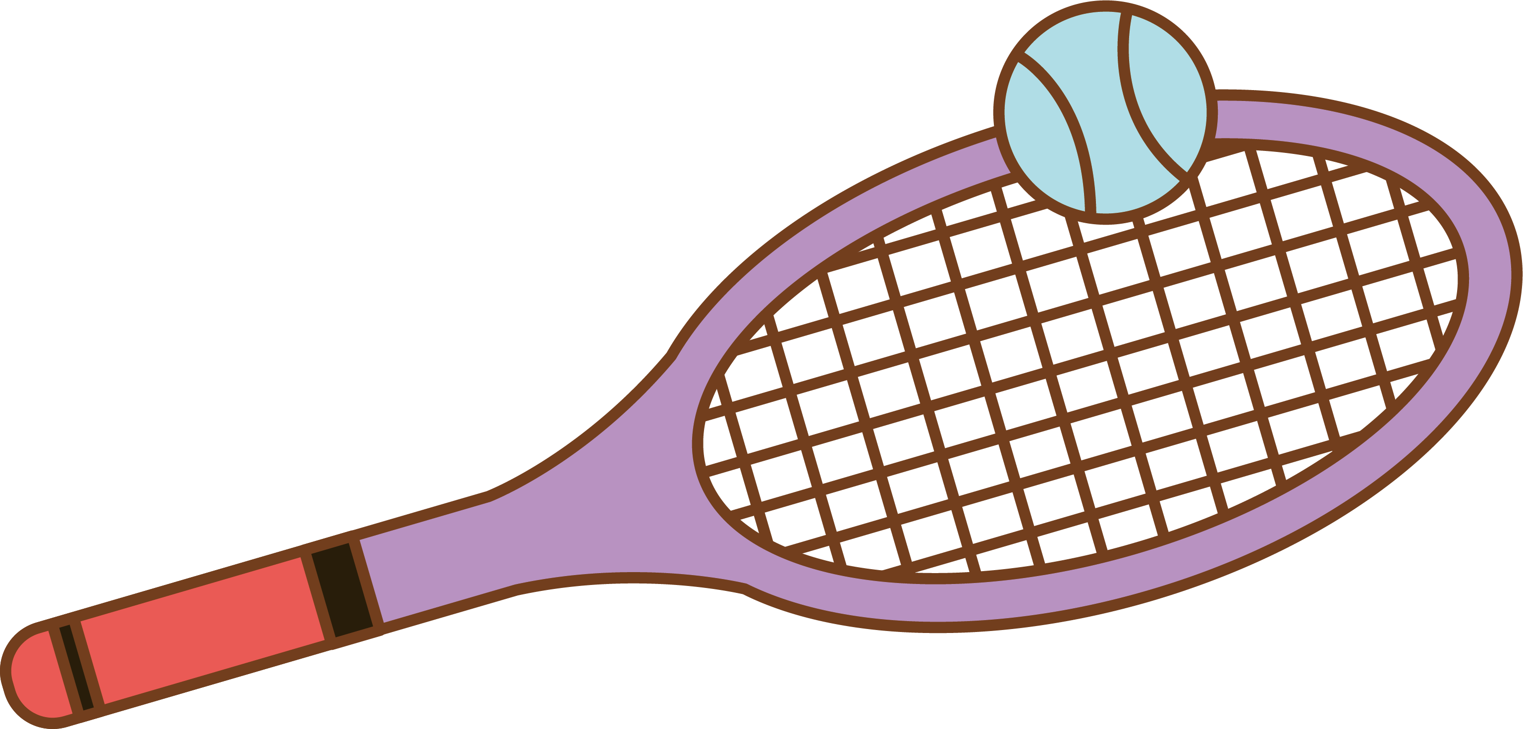 Picture Download Badminton Clipart Sketch - Dibujo De Una Raqueta (3074x1473), Png Download