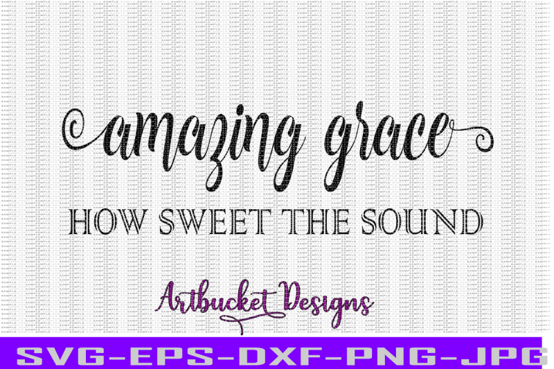 Free Amazing Grace Cutfile Crafter File - Calligraphy (800x533), Png Download