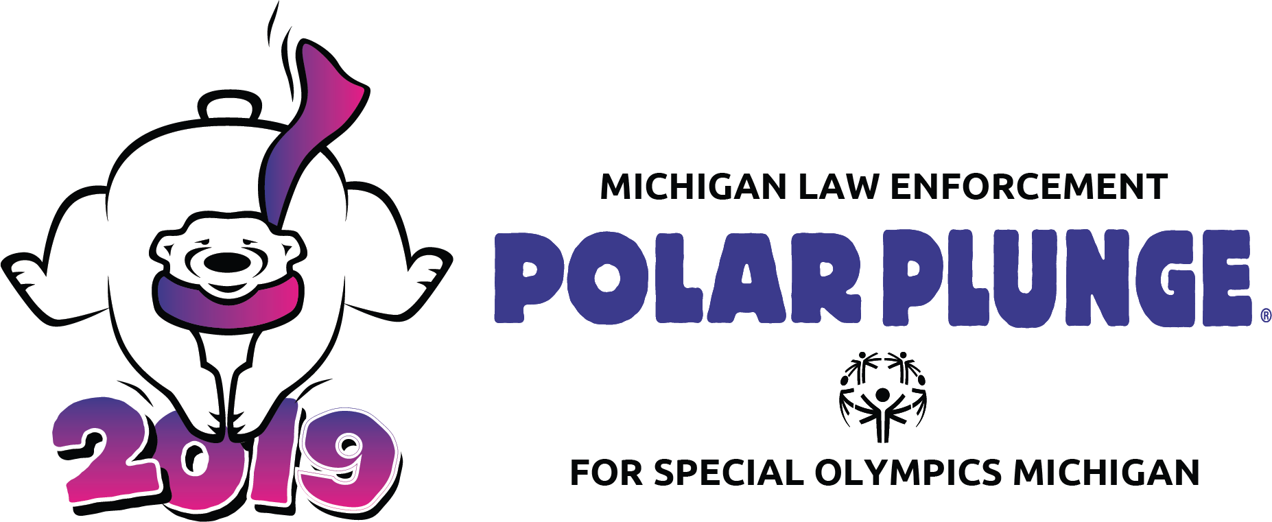 Each Year, The Special Olympic Polar Plunges Gathers - Polar Plunge 2019 Michigan (1854x761), Png Download
