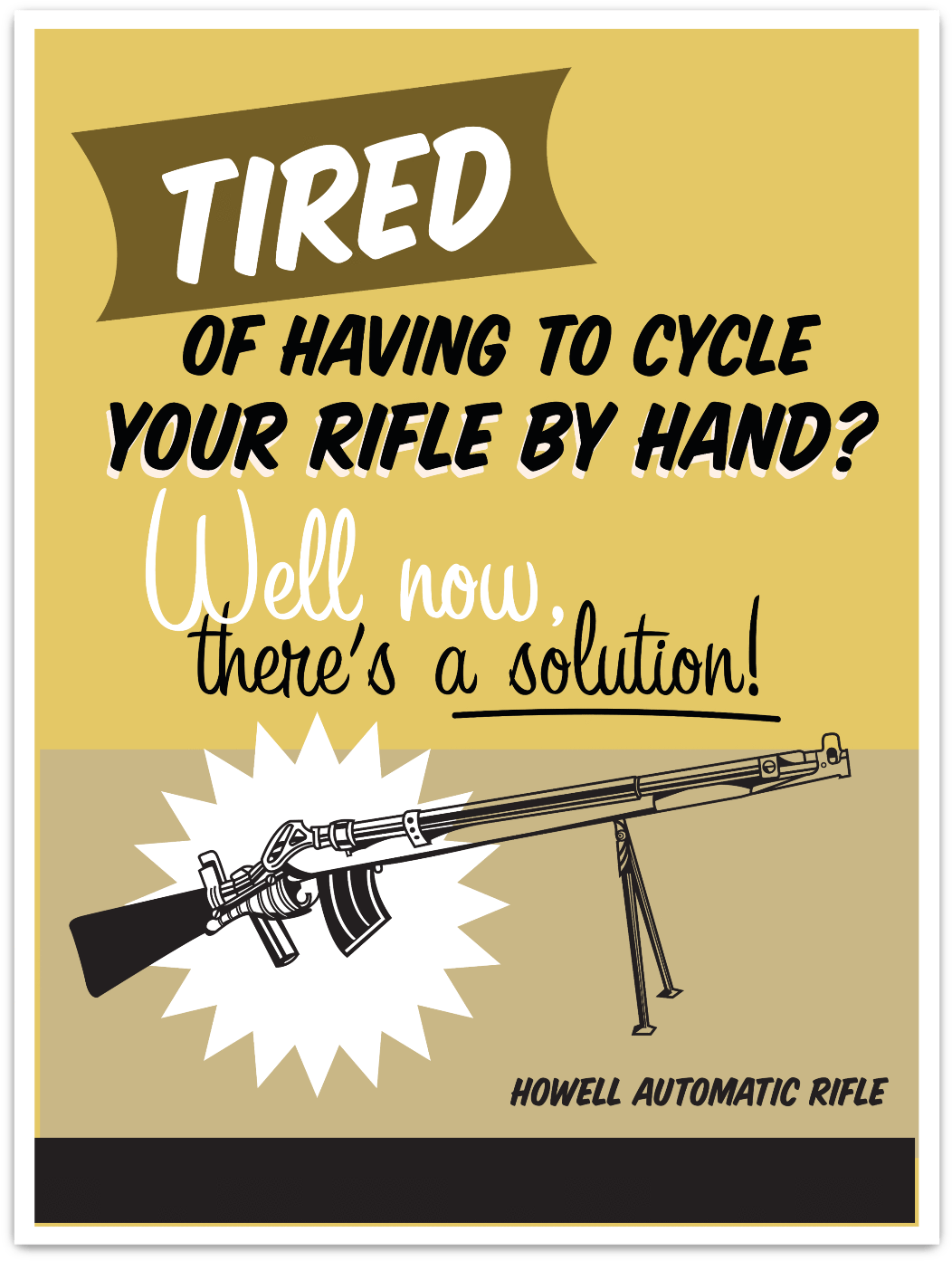 1 69717674 V=1528494899 - Howell Automatic Rifle Poster (1600x1600), Png Download