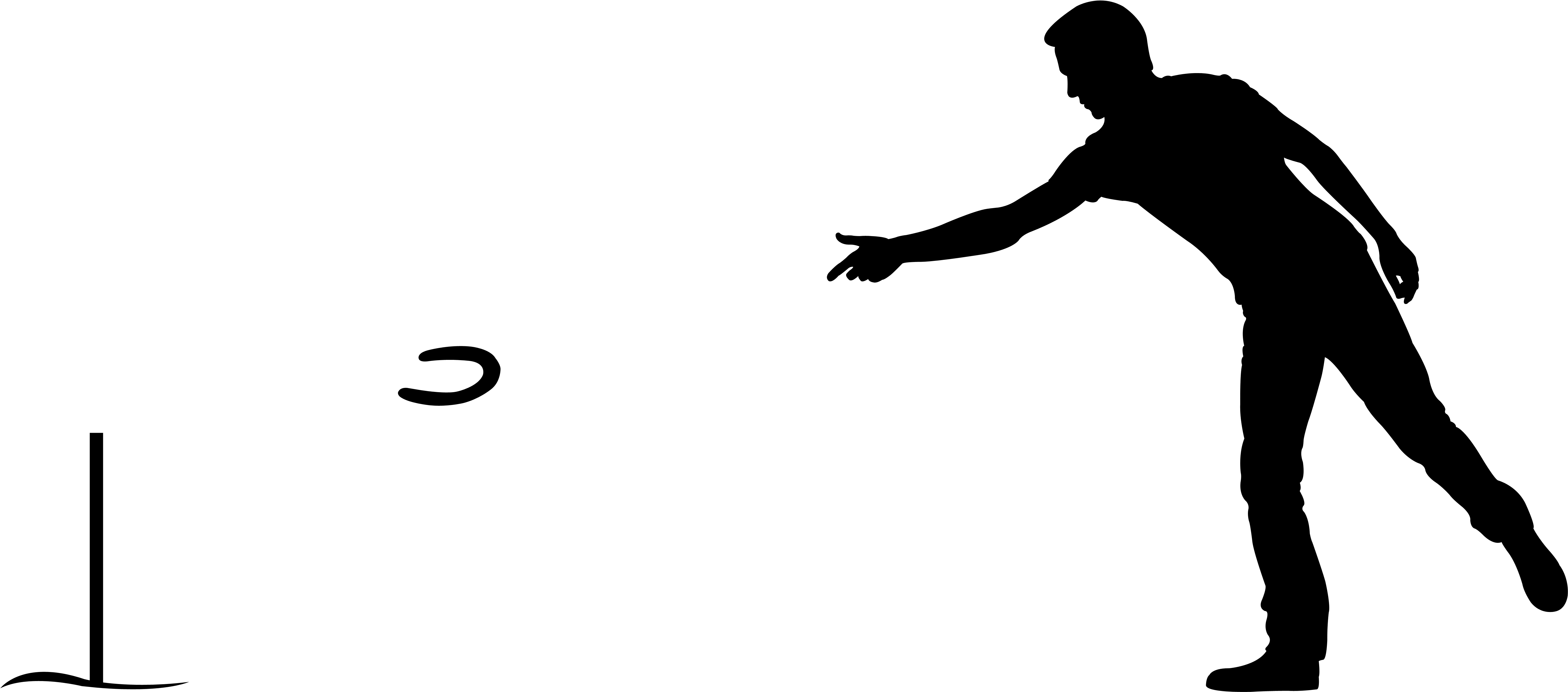 Hufeisenwerfen - Throwing Horseshoe Silhouette (5972x2662), Png Download