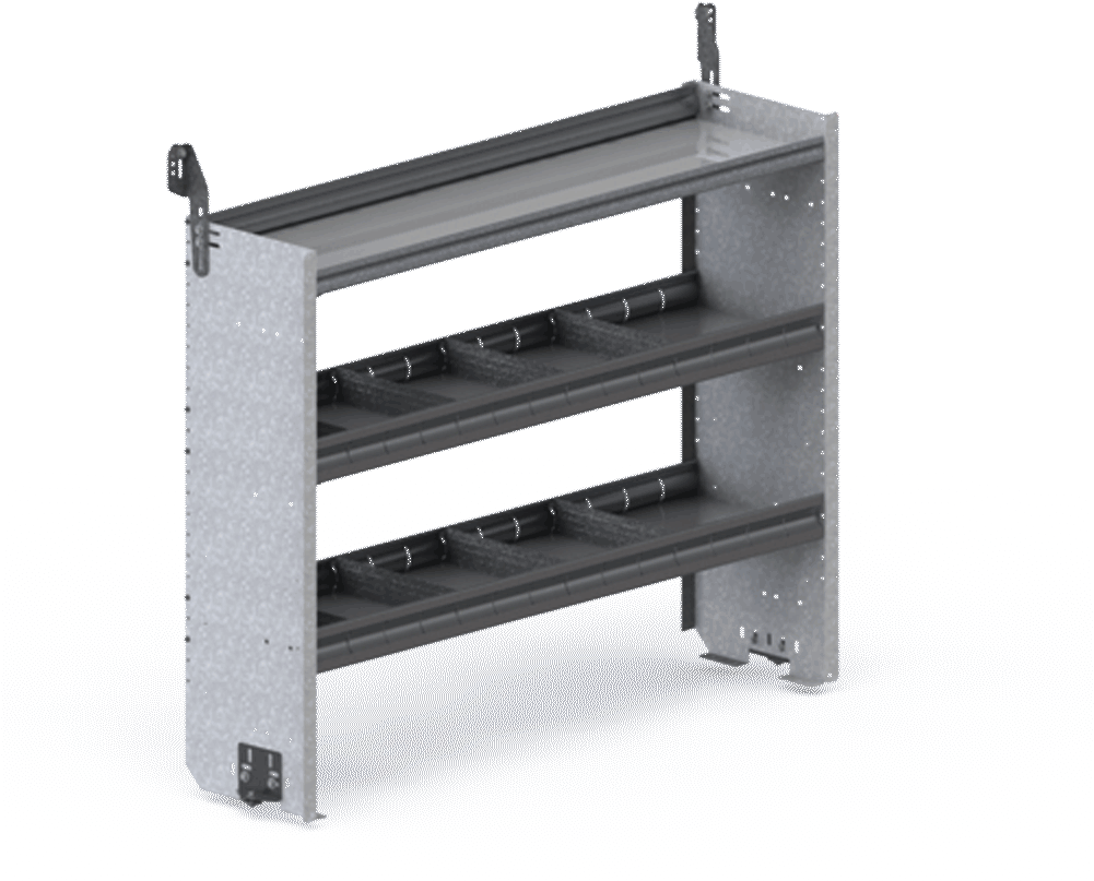 Picture Of Square Back Shelving Unit With 3 Shelves - Shelf (1000x1000), Png Download