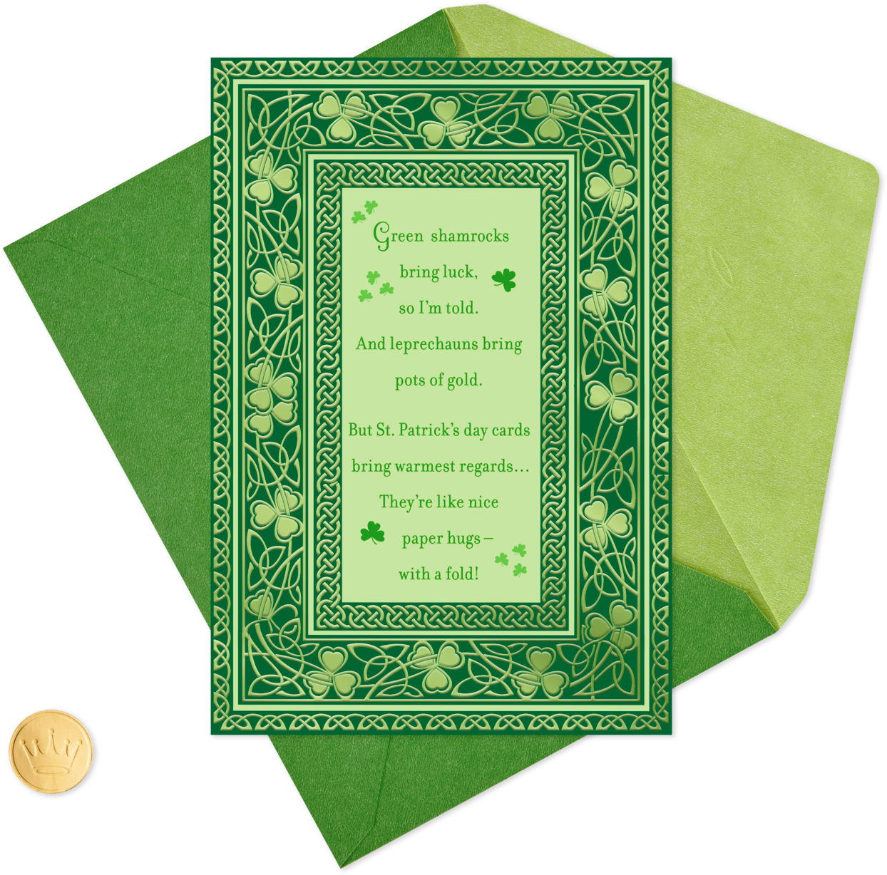 Green Shamrock Poem St - Paper (1470x1470), Png Download