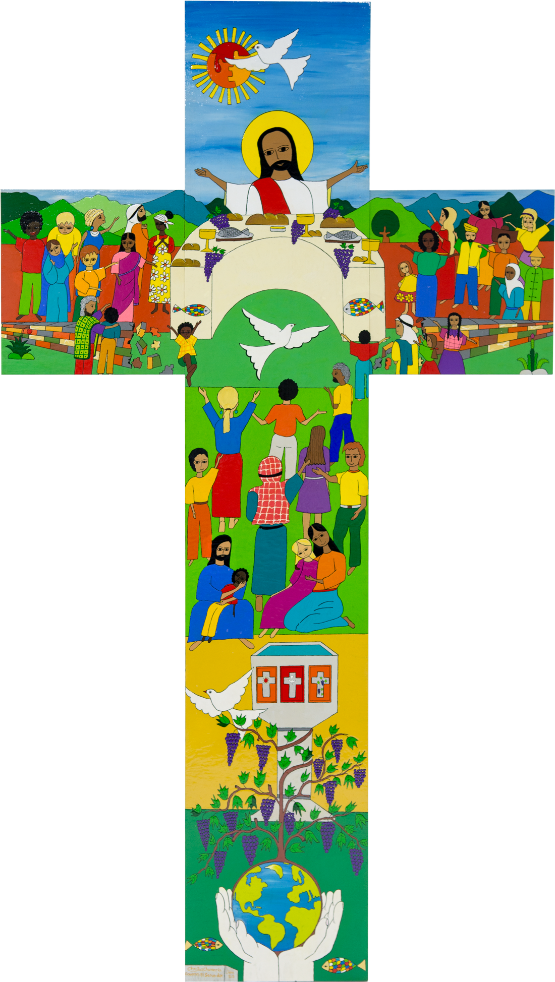 Salvadoran Cross Joint Catholic-lutheran Commemoration - Joint Catholic Lutheran Commemoration (1142x2000), Png Download