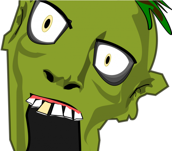 Head Clipart Zombie - Cartoon Zombie Head Transparent (640x480), Png Download