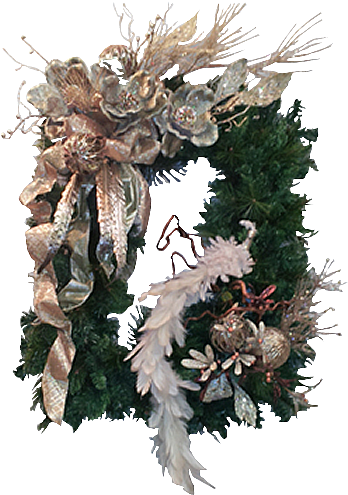 Christmas Door Wreath - Wreath (600x600), Png Download