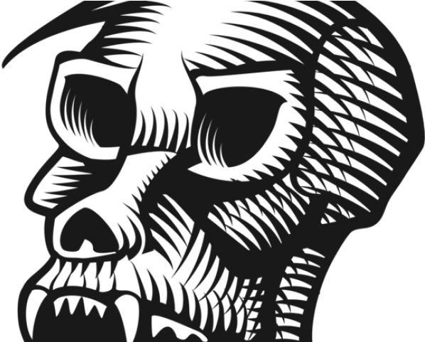 Skeleton Head Clipart Zombie Skull - Clip Art (640x480), Png Download