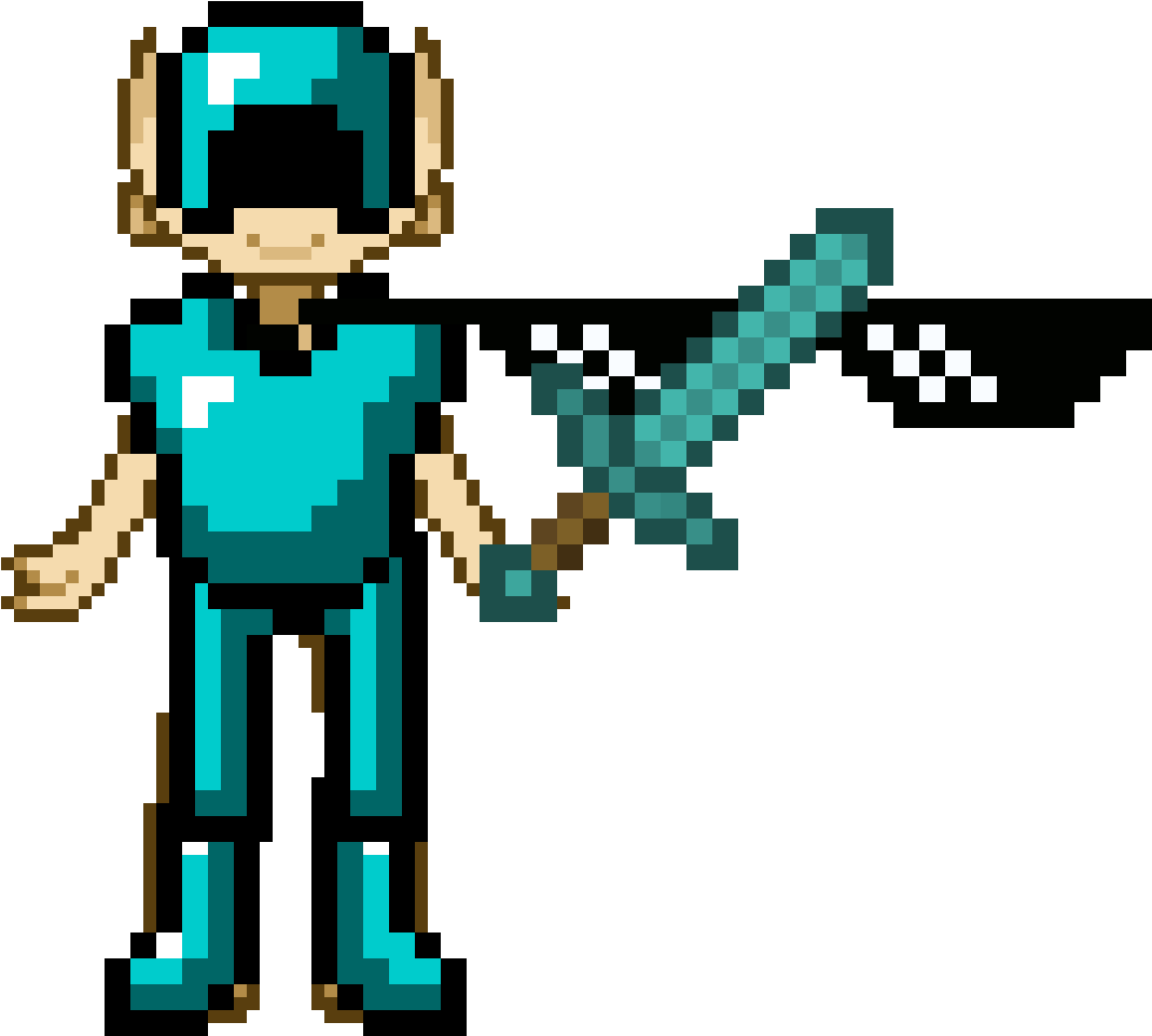 Got Eaten In The Head By A Zombie I Have No Brain Now - Diamond Sword Minecraft Png (1200x1200), Png Download