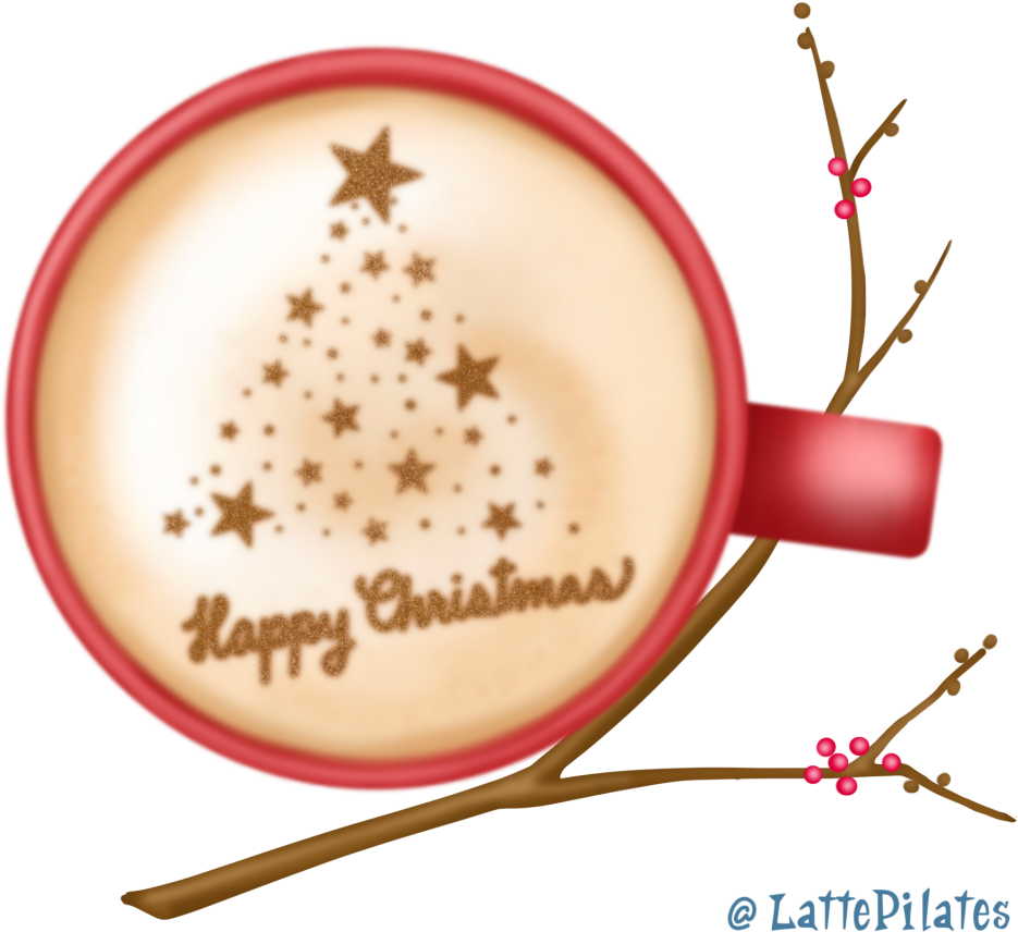 Happy Christmas Latte Art - Christmas Tree (1024x1024), Png Download