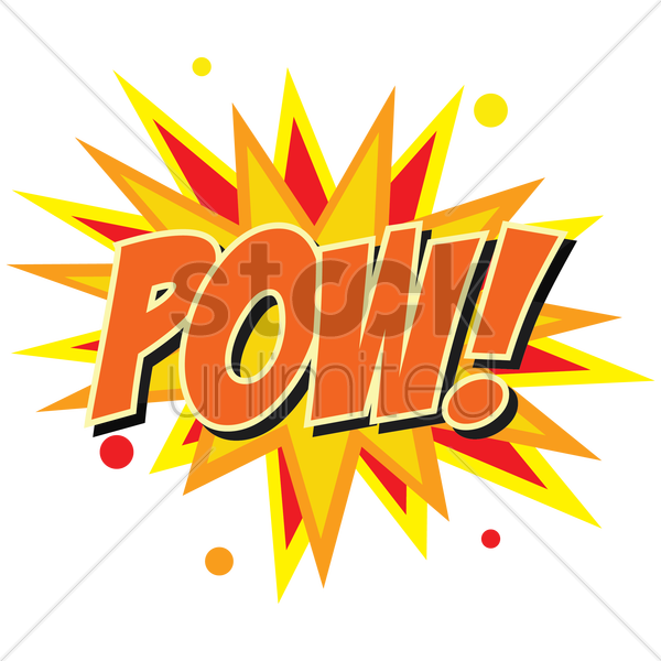 Comic Bubble Pow V矢量图形 - Graphic Design (600x600), Png Download