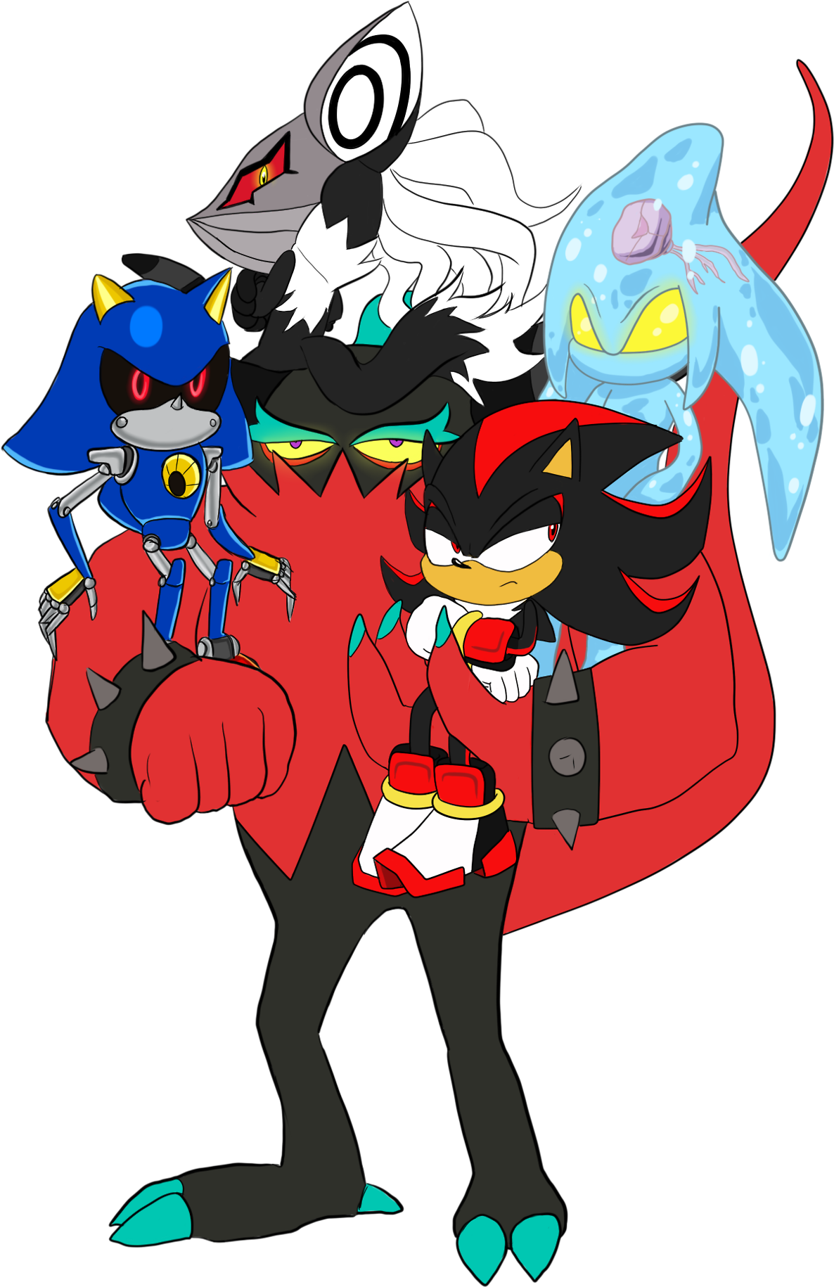 My Boys Shadow The Hedgehog Metal Sonic Zavok Chaos - Shadow Metal Sonic Zavok Chaos (1280x1920), Png Download