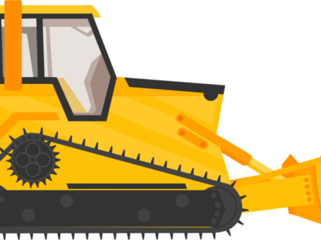 Construction Clipart Bulldozer - Bulldozer Construction Truck Clipart (640x480), Png Download