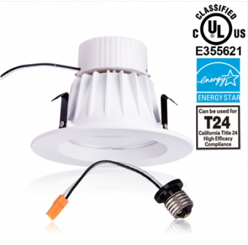 Affordable Watt Inch Energy Star Ullisted Dimmable - Ul Listed Lighting (650x489), Png Download