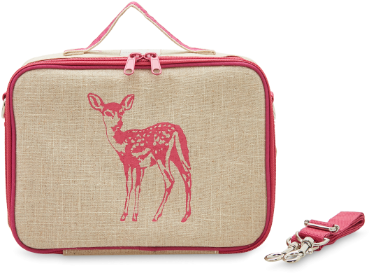 Pink Fawn Lunch Bag - Reindeer (600x800), Png Download