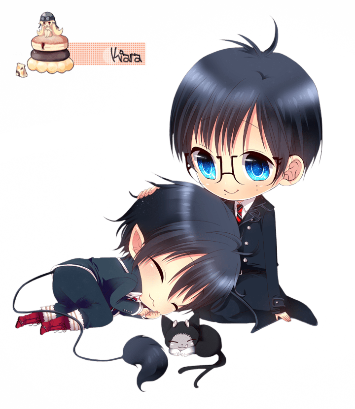 Rin Chibi Blue Exorcist (720x831), Png Download