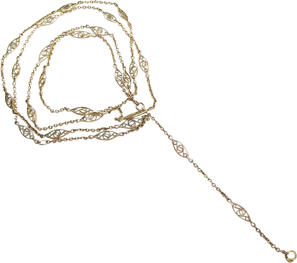 Antique Victorian Gold - Chain (965x965), Png Download