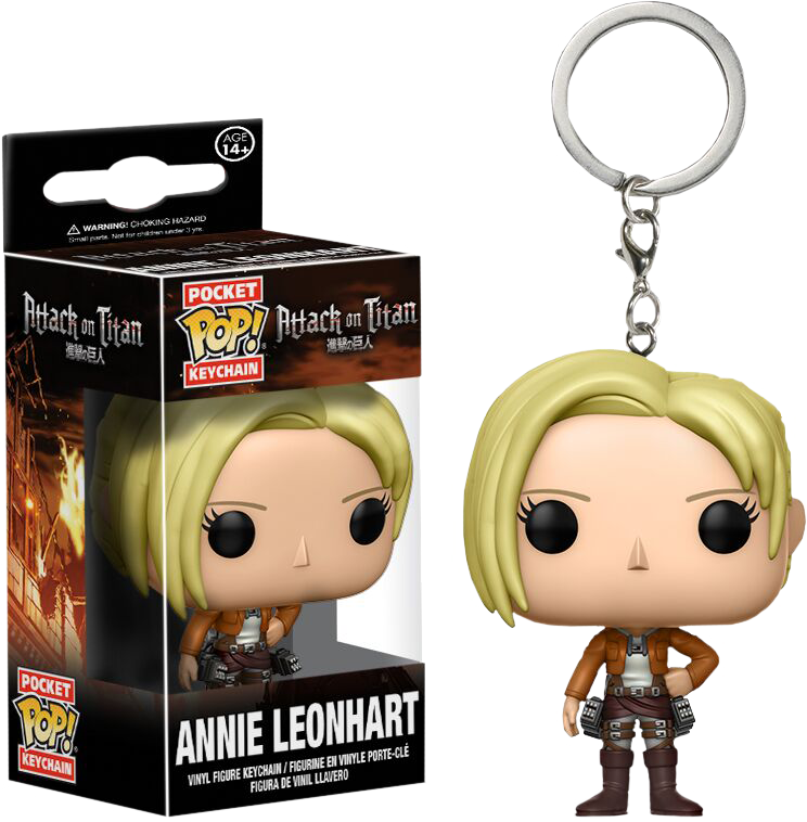 Annie Leonhart Key Chain Image - Aot Funko Pop (744x758), Png Download