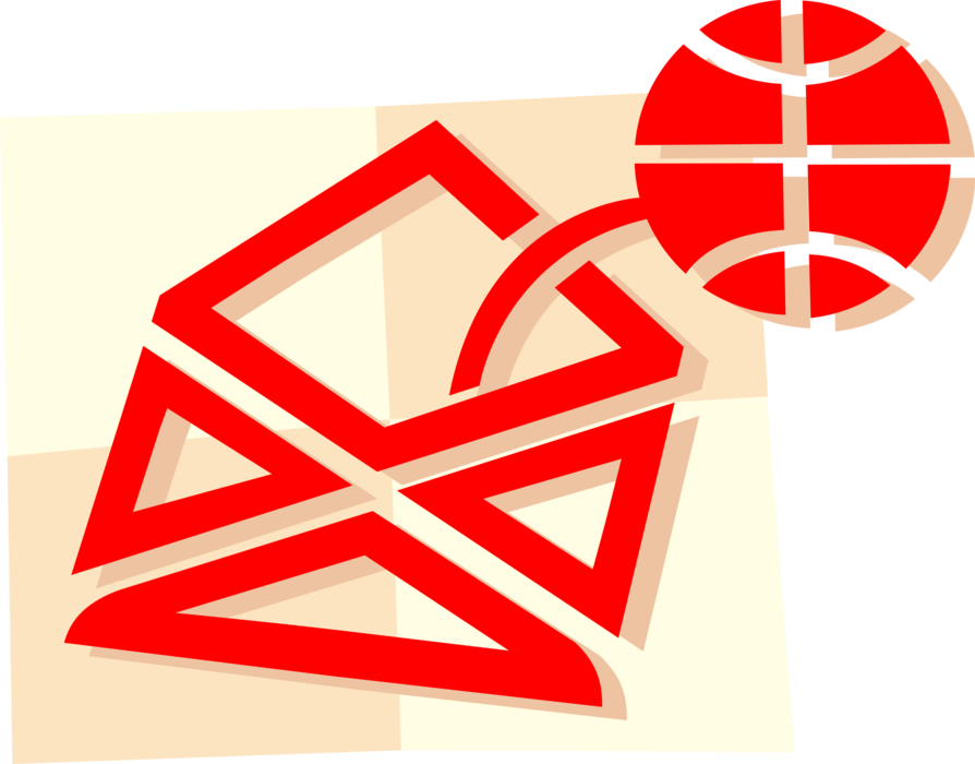 Vector Illustration Of World Wide Web Internet Webmail (894x700), Png Download