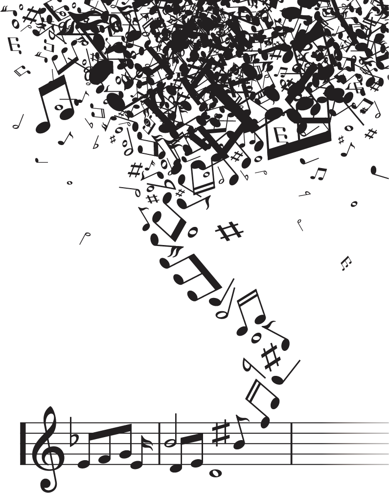 Musical Note Notation Music - Music Notes Vector Free Download Png (795x1006), Png Download