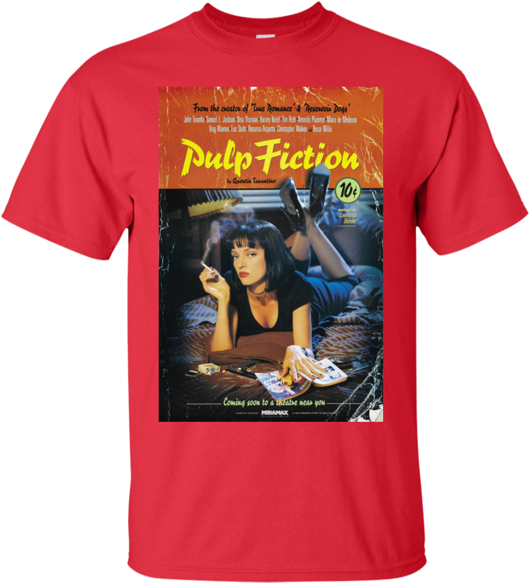 Pulp Fiction Movie Poster T-shirt - Pulp Fiction Soundtrack (1155x1155), Png Download