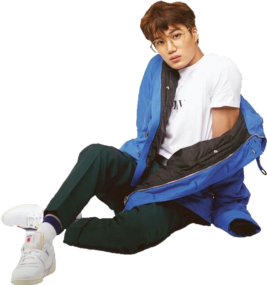 Exo Sticker - Jongin Lined Magazine (1024x1024), Png Download