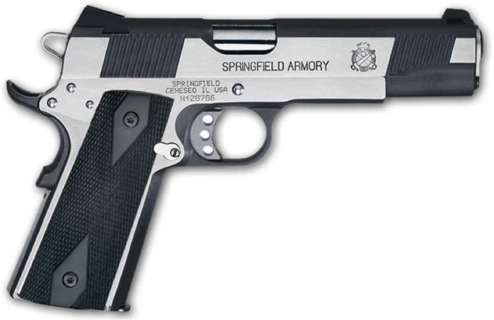 Clyde Armory Springfield 1911a1 Loaded 45 Black Stainless - Springfield 1911 Black Stainless (700x454), Png Download