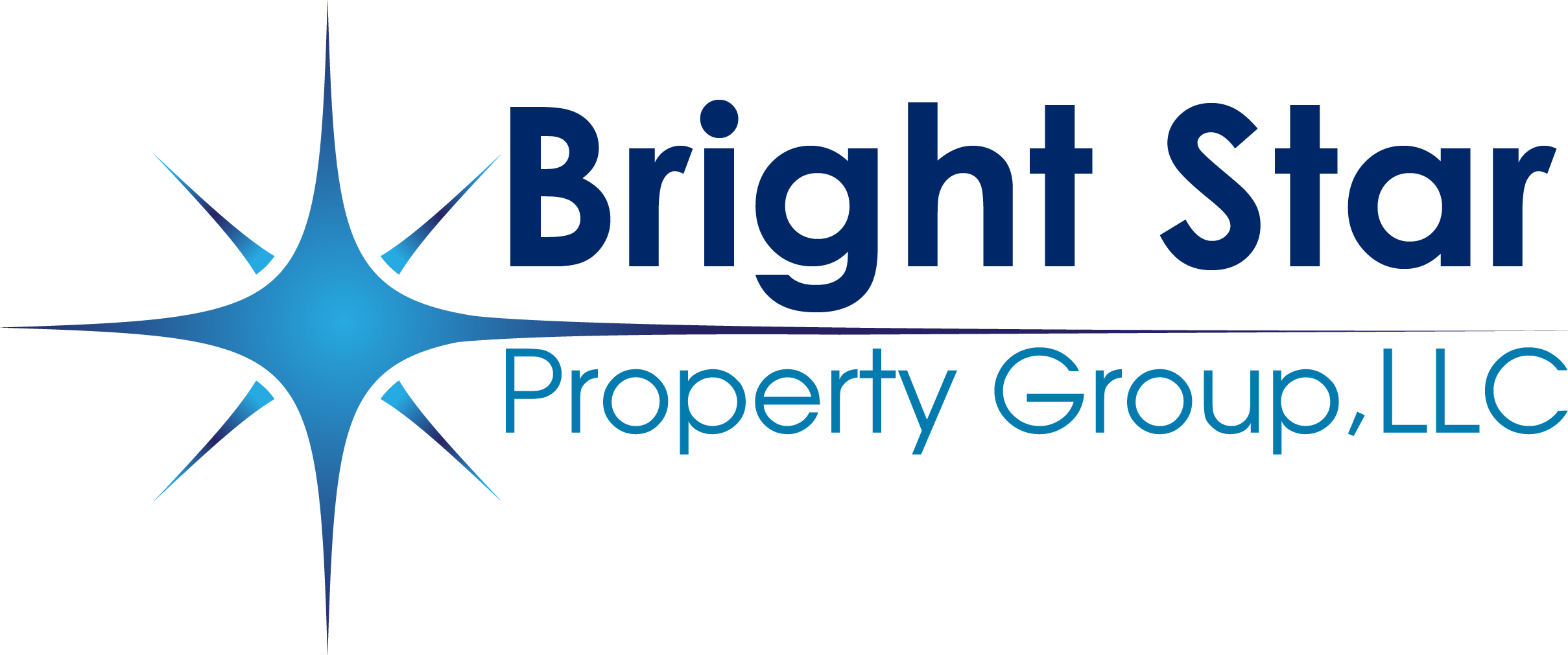 Bright Star Property Group, Llc - Graphic Design (2418x1011), Png Download