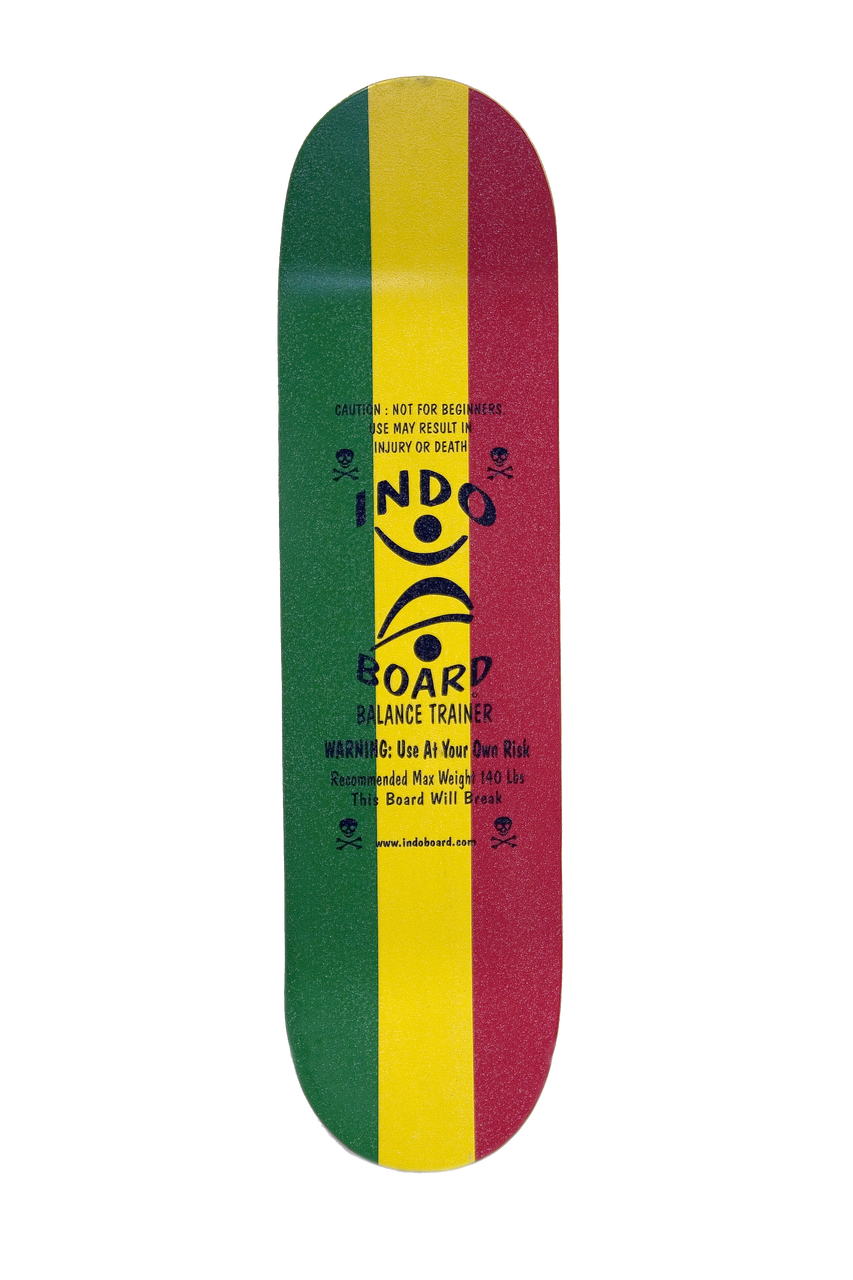 Mini Kicktail Rasta Deck - Indo Board (853x1280), Png Download