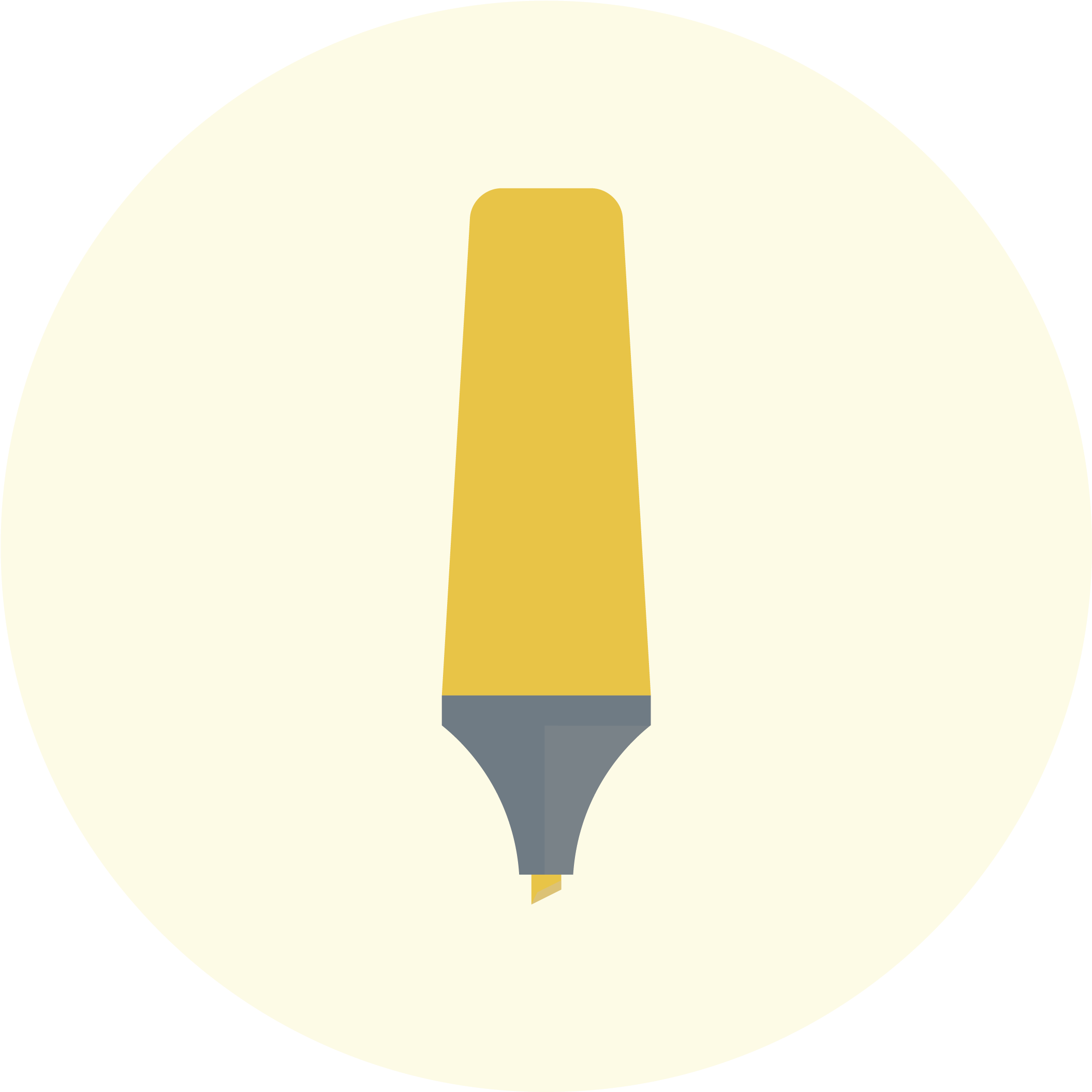 Highlighter, Stationery, Writting Tool Icon, Writting - Circle (2133x2133), Png Download